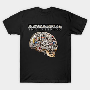 Mechanical Engineering - Inside Skull [White Text Version] T-Shirt